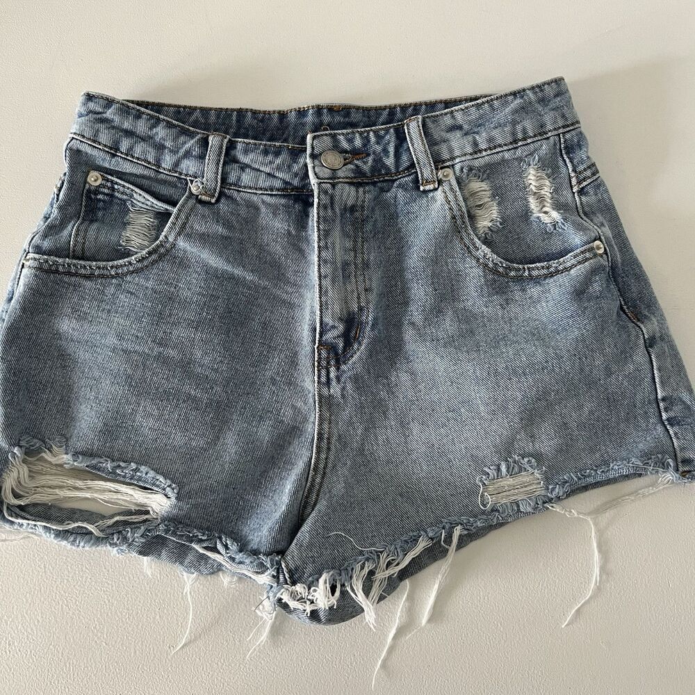Princess Polly xx Jean Cut Off Shorts Womens 6 Distressed Daisy Duke High Waist